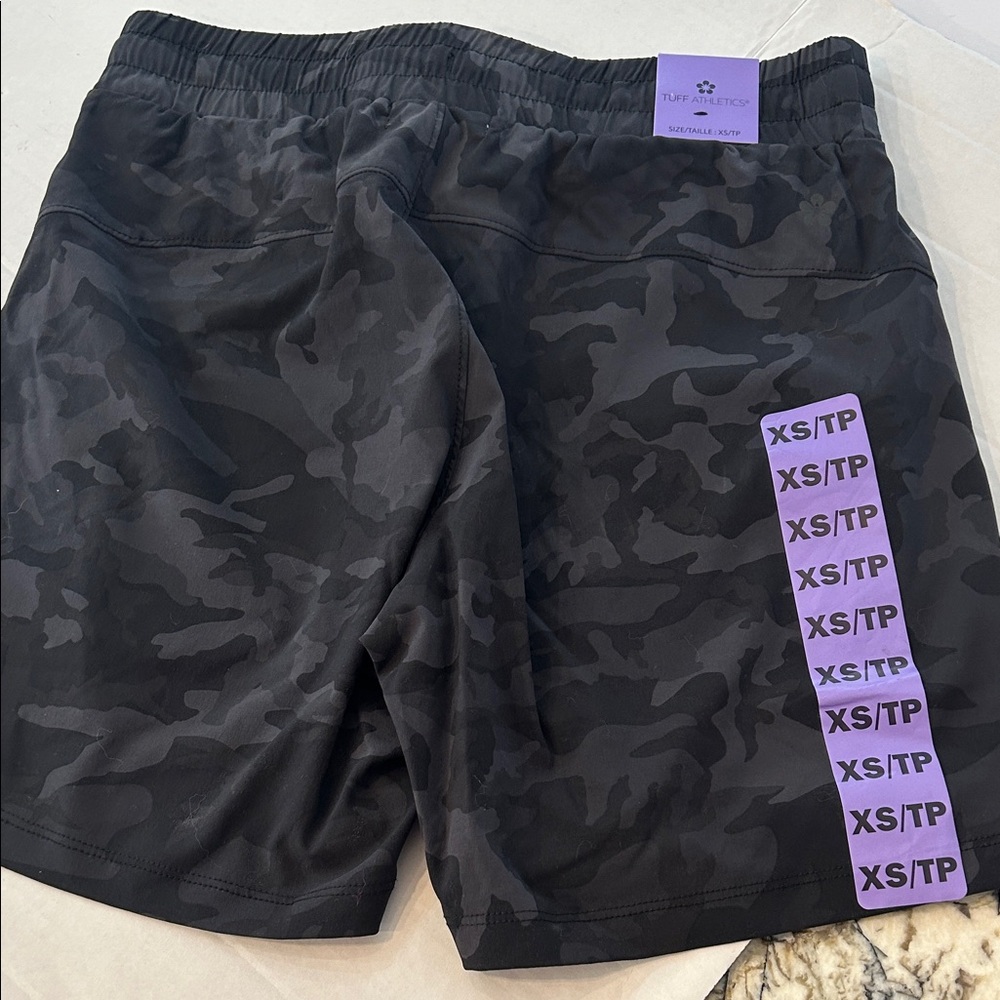 Black Camo woman’s Tuff Athletics Shorts